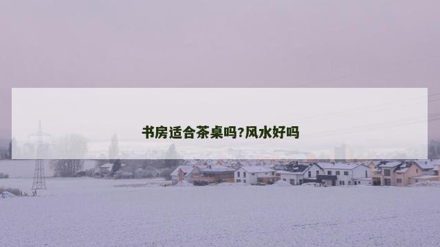 书房适合茶桌吗?风水好吗