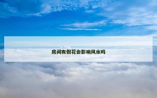 房间有假花会影响风水吗