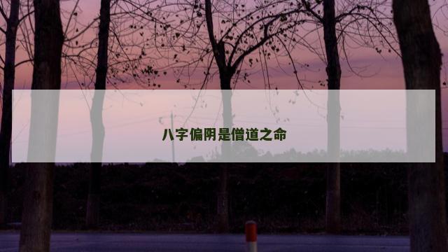 八字偏阴是僧道之命