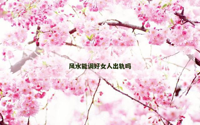 风水能调好女人出轨吗