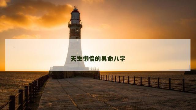 天生懒惰的男命八字