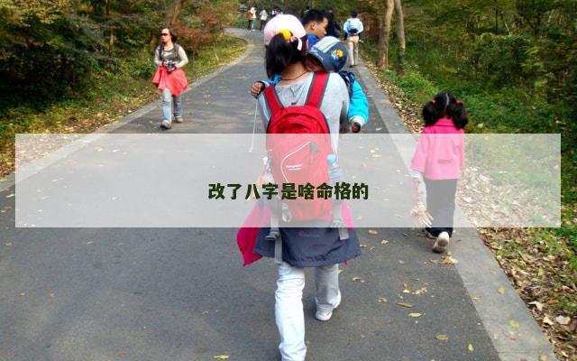 改了八字是啥命格的