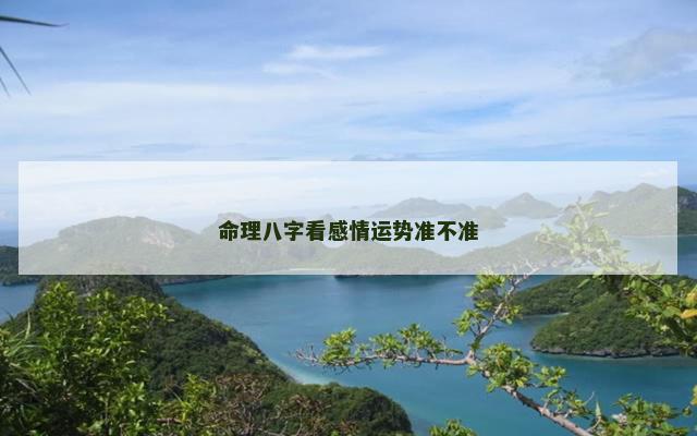 命理八字看感情运势准不准