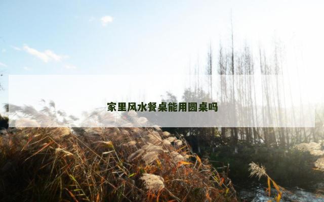 家里风水餐桌能用圆桌吗