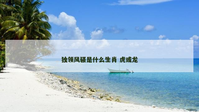 独领风骚是什么生肖 虎或龙
