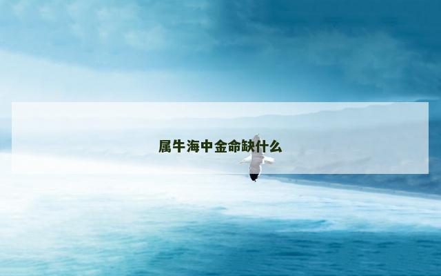 属牛海中金命缺什么