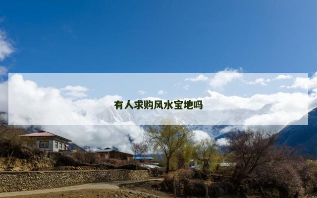 有人求购风水宝地吗