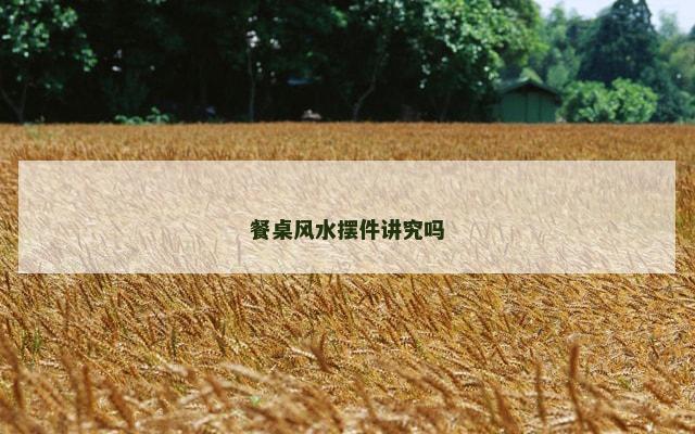 餐桌风水摆件讲究吗