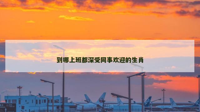 到哪上班都深受同事欢迎的生肖