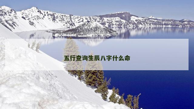 五行查询生辰八字什么命
