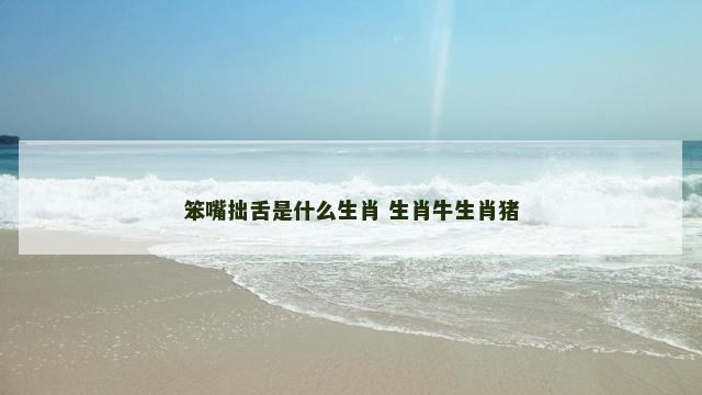 笨嘴拙舌是什么生肖 生肖牛生肖猪