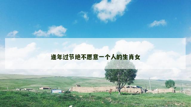 逢年过节绝不愿意一个人的生肖女