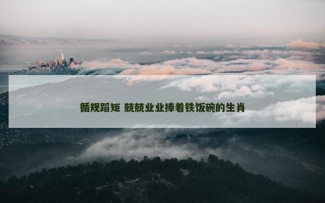 循规蹈矩 兢兢业业捧着铁饭碗的生肖