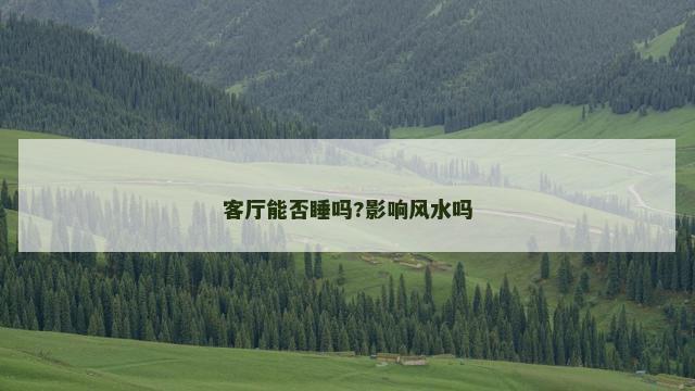 客厅能否睡吗?影响风水吗