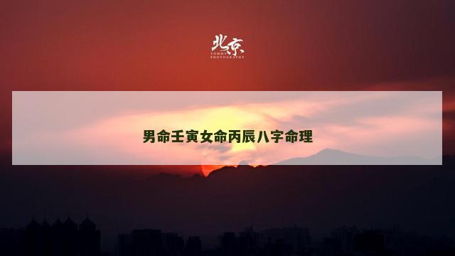 男命壬寅女命丙辰八字命理