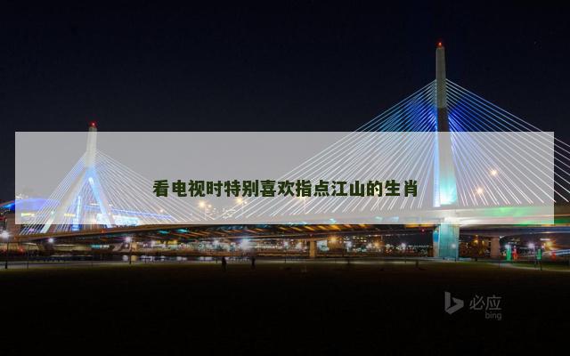 看电视时特别喜欢指点江山的生肖
