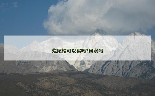 烂尾楼可以买吗?风水吗