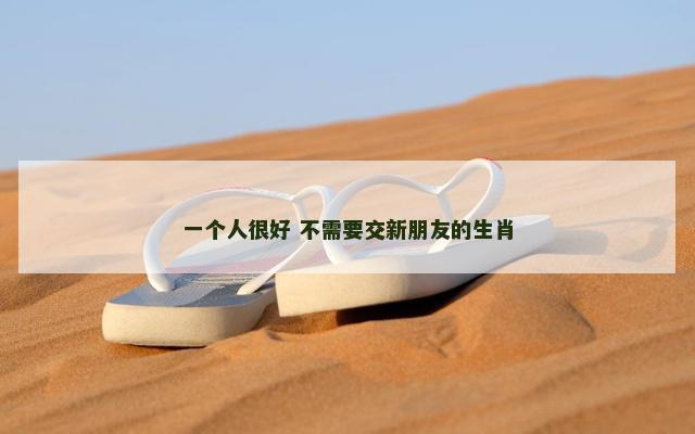 一个人很好 不需要交新朋友的生肖