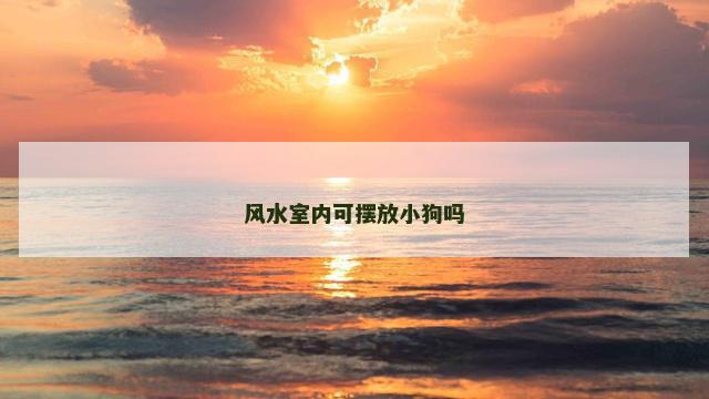 风水室内可摆放小狗吗