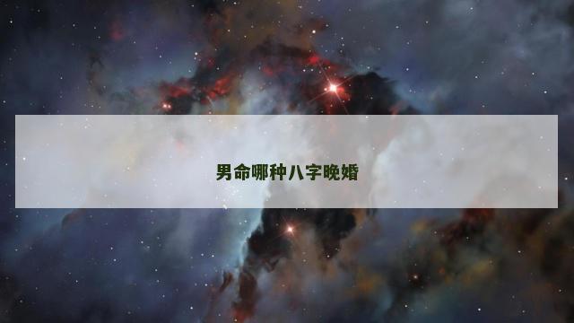 男命哪种八字晚婚