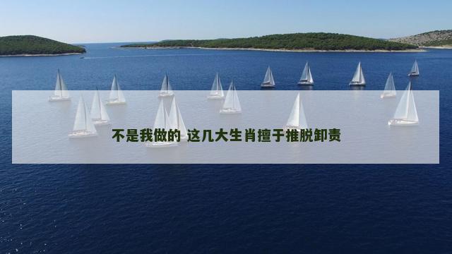 不是我做的 这几大生肖擅于推脱卸责