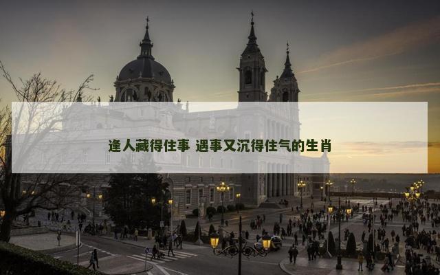 逢人藏得住事 遇事又沉得住气的生肖