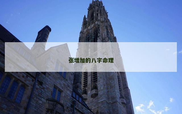 张增加的八字命理