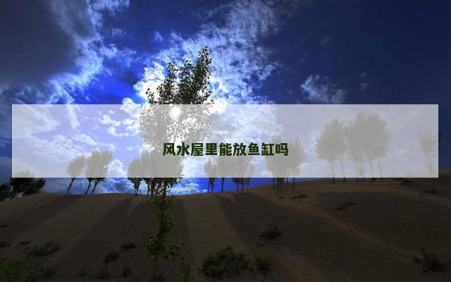风水屋里能放鱼缸吗