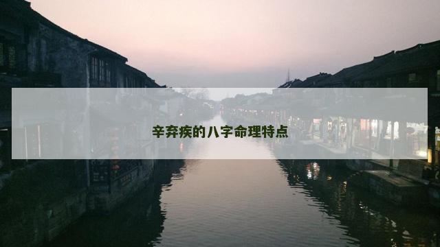 辛弃疾的八字命理特点