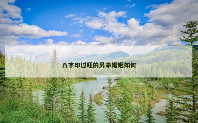 八字印过旺的男命婚姻如何