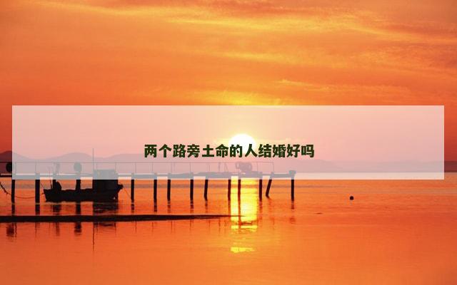 两个路旁土命的人结婚好吗