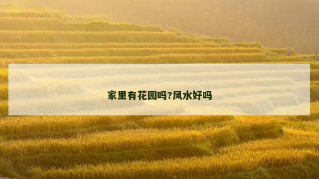 家里有花园吗?风水好吗
