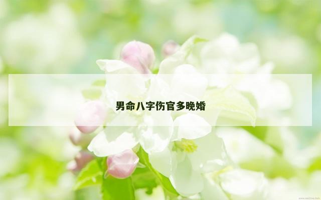 男命八字伤官多晚婚
