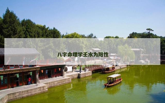 八字命理学壬水为阳性