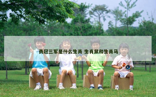 勇冠三军是什么生肖 生肖鼠和生肖马