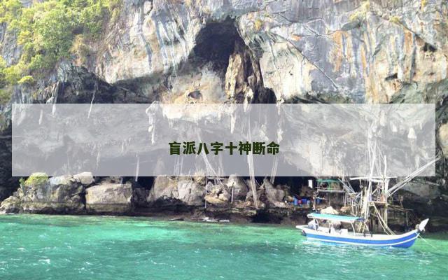 盲派八字十神断命