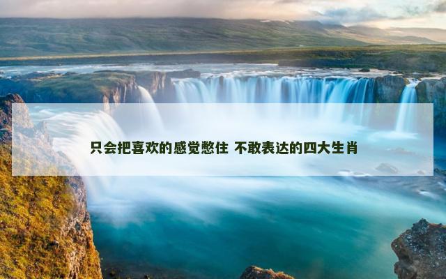 只会把喜欢的感觉憋住 不敢表达的四大生肖