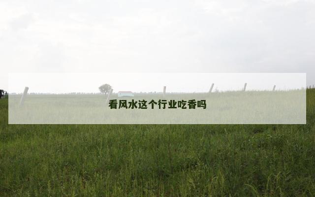 看风水这个行业吃香吗