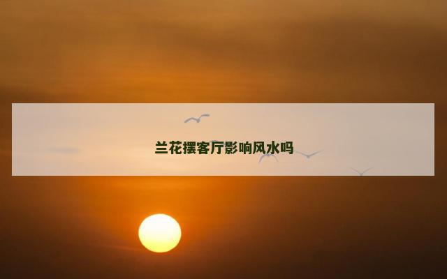 兰花摆客厅影响风水吗
