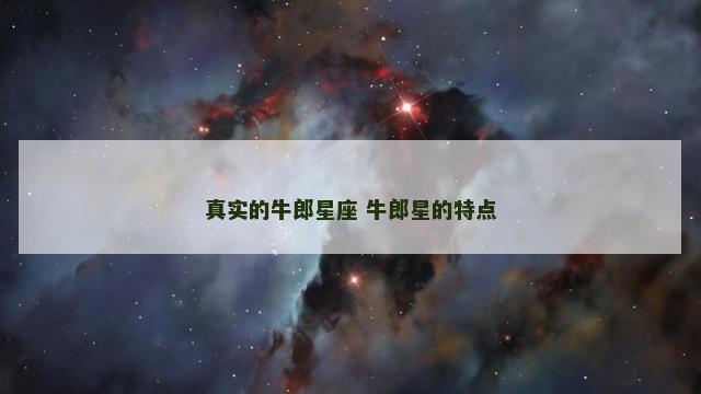 真实的牛郎星座 牛郎星的特点