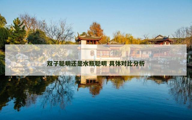 双子聪明还是水瓶聪明 具体对比分析