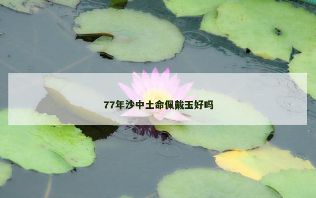 77年沙中土命佩戴玉好吗