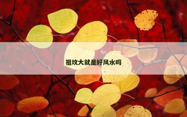 祖坟大就是好风水吗