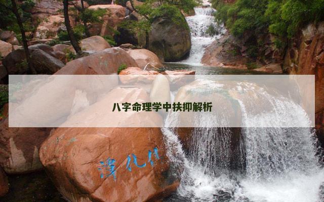 八字命理学中扶抑解析