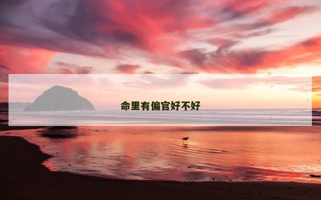 命里有偏官好不好