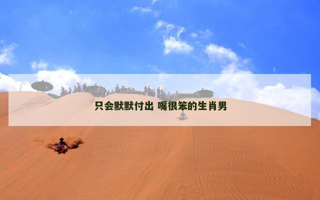 只会默默付出 嘴很笨的生肖男