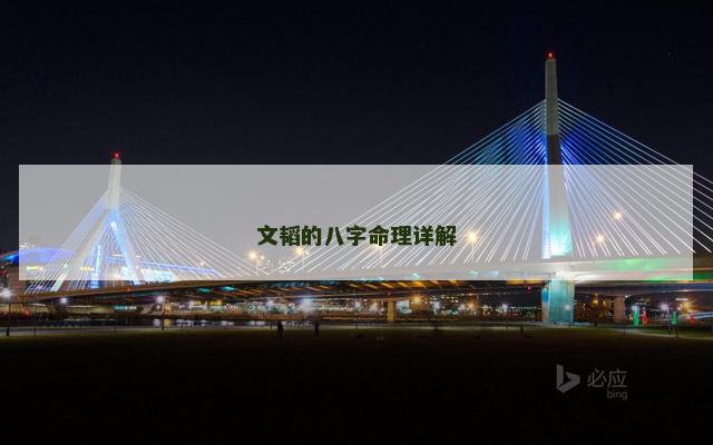 文韬的八字命理详解