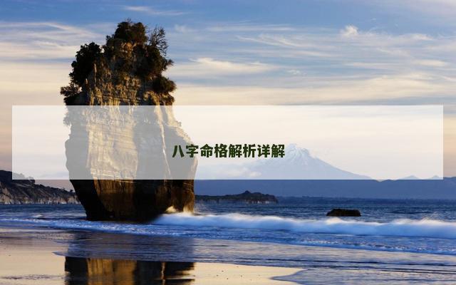 八字命格解析详解