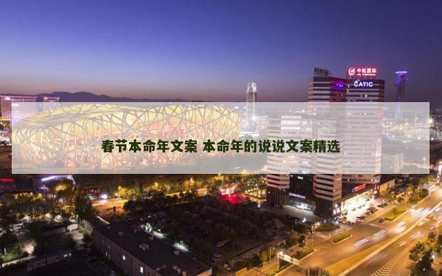 春节本命年文案 本命年的说说文案精选