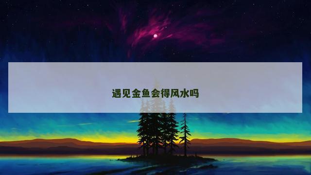 遇见金鱼会得风水吗